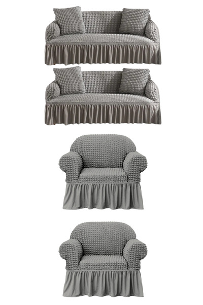 FurkanTicaret غطاء أريكة مرن من Bürümcük غطاء أريكة من الليكرا مكون من 3 قطع ...