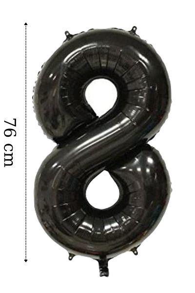 ELGALA Happy Birthday Written Pennant and 8 Numbers Foil Balloon