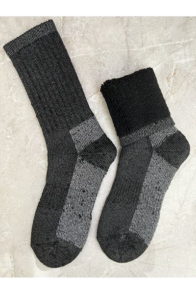 Sky Socks Единични черни вълнени зимни термо чорапи Hunter and Mountaineer