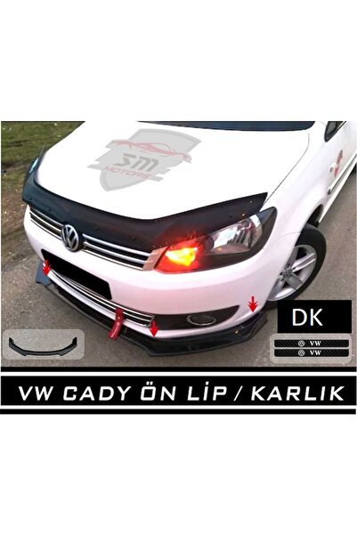 DKELEKTRONİK Volkswagen Cady Ön Tampon Eki Body Kit Karlık Lip Siyah Uyumlu