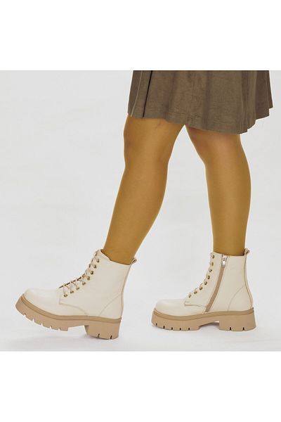 TwoEgoist Women's Genuine Leather Thick Soled Daily Boots