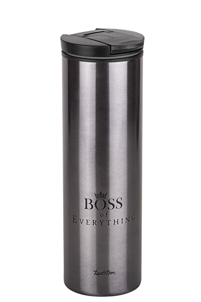 Tantitoni Füme Boss Yazılı Kahve Bardağı 440ml