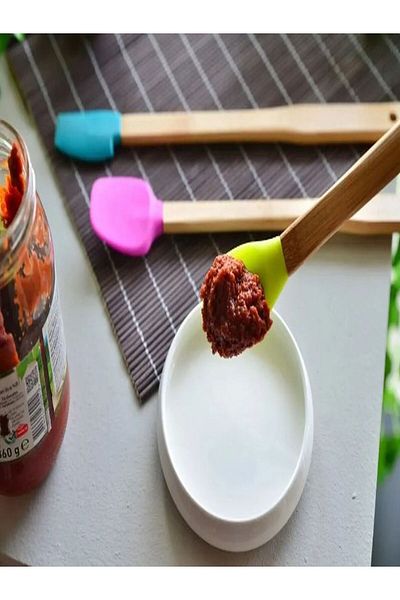 ugursepeti 3-Piece Bamboo Kitchen Spatula Set Long