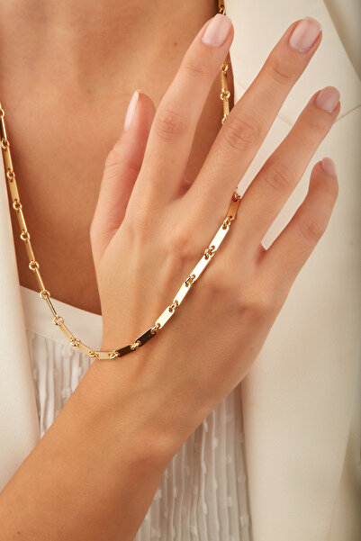 Joy of Jade Ophelia Plaka Zincir Kolye Altın