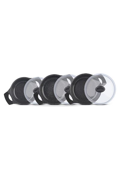 ThermoAD Gray Cast Iron 3-Piece Sauce Set - 6 Pieces