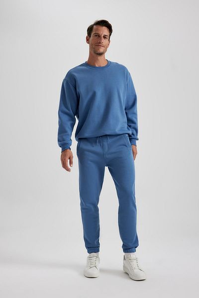 DeFacto Jogger Sweatpants Standard Fit Basic ίσια μέση με κορδόνια ελαστική με τσέπες στα πόδια A6468ax23au