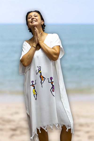 Class Beach Dress Viscose / Cotton Pipeless Africa Pattern S-M