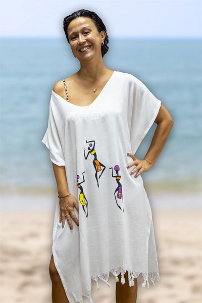 Class Beach Dress Viscose / Cotton Pipeless Africa Pattern L- XL