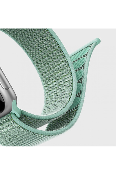 Microsonic Apple Watch Series 9 41mm Hasırlı Kordon Woven Sport Loop Sarı