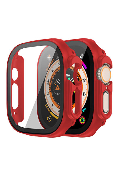 Microsonic Apple Watch Ultra 2 Kılıf Matte Premium WatchBand Kırmızı