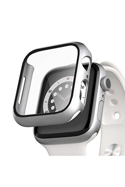 Microsonic Apple Watch Series 9 45mm Kılıf Matte Premium Slim WatchBand Gümüş