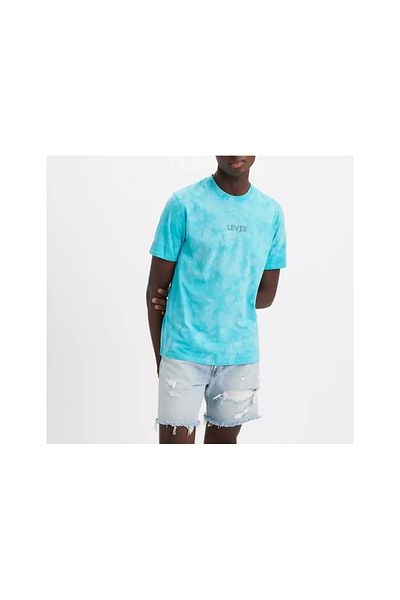 Levi's ГРАФИЧНА РЕЛАКСИРАЩА ТЕНИСКА HEADLINE BLUE MIST GD