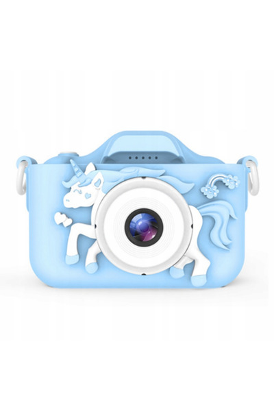 AteşTech Çocuk Fotoğraf Makinesi Kılıflı 2inç Hd Dijital Selfie Kamera 32gb Hafıza Kartı