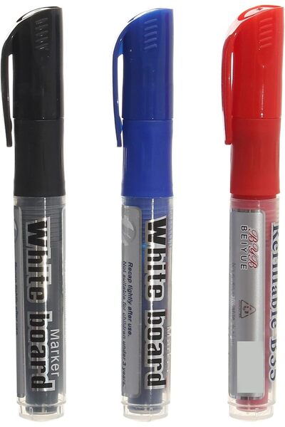 Modellino Her Marka Kalem ve Kartuş İle Uyumlu BYB Beyaz Tahta Kalemi ve Kart...