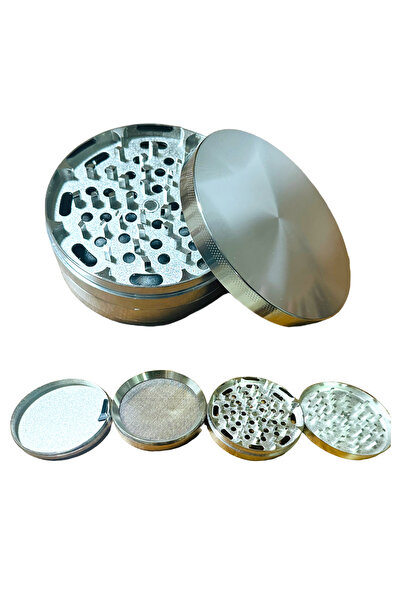 EFOTECH 100MM-GG GRINDER 4 Kat Herbal Baharat Öğütücü Parçalayıcı Paslanmaz Ç...