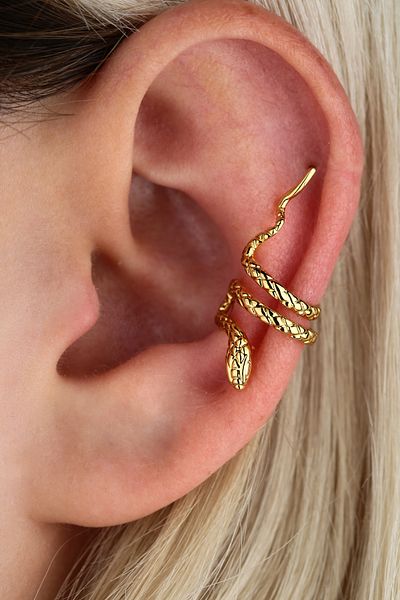 Vilma Aksesuar Surgical Steel Snake Cartilage Compression Earring 1 Piece