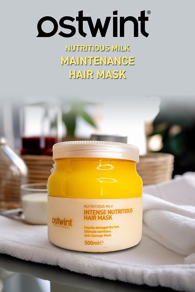Ostwint Hair Mask, Milk Protein, 500 Ml, Nourishing, Intensive Moisturizing, Repairing, Shine