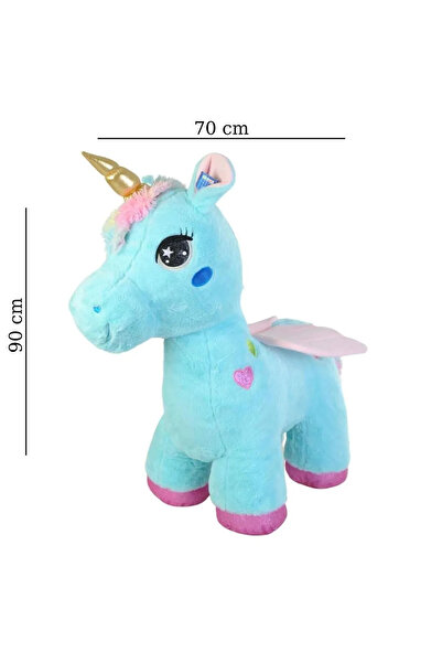 MAGIC TOYS 80 cm Ayakata Boynuzlu Peluş At