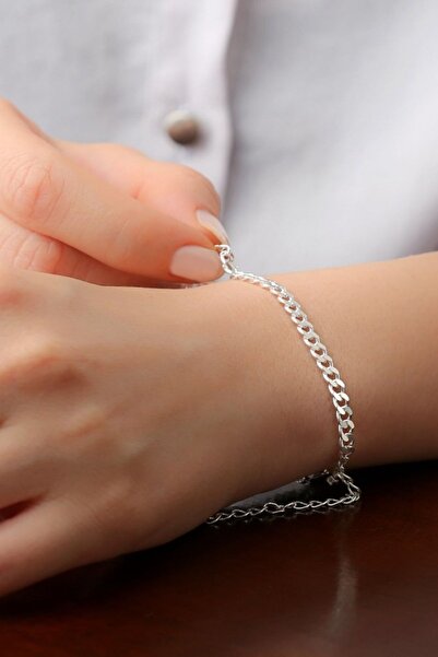 Silvano Jewelry 925 Ayar Gümüş Gurmet Zincir Bileklik
