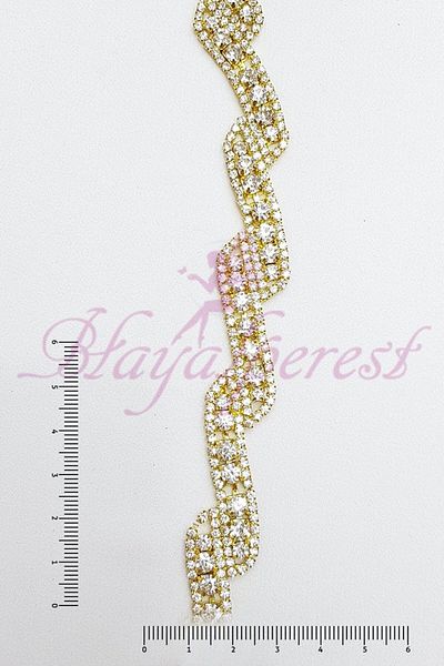 Hobigram Decorative Strip Gold Stone Metal Crystal Strip Border – Decorative Strip, Stylish Design – Decorative Strip