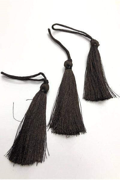 Hobigram Decorative Ribbon Brown Single Tassel 10 Pieces 7 cm – Decorative Ribbon, Stylish Design, Women's Accessory