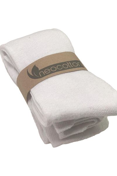 neocotton Памучни бебешки чорапогащи с плосък ток, подсилени с 3 чифта