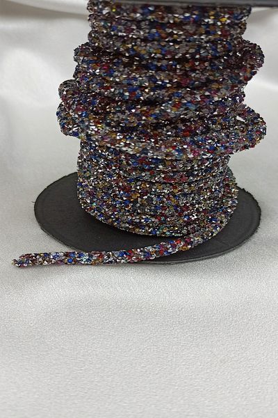 Hobigram Decorative Ribbon Colorful Bead Embroidered Ribbon – Decorative Ribbon, Stylish Design, Women's Accessory – D