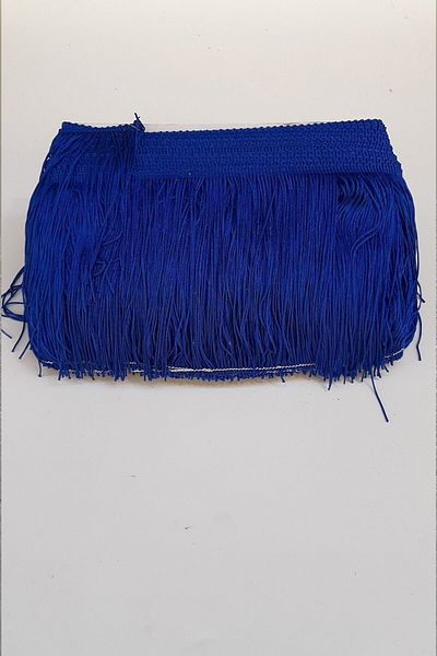 Hobigram Decorative Ribbon Saks Blue 15 cm Fringe Ribbon Tassel – Decorative Ribbon, Stylish Design, Women's Accessory