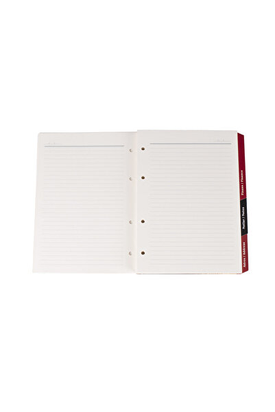 2K A5 Sayersi 4 Holes Ivory Paper 15X21 cm A5 Block Organizer Agenda Refill