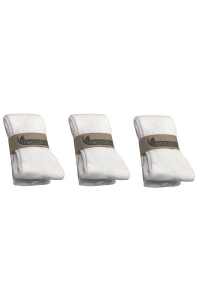 neocotton Памучни бебешки чорапогащи с плосък ток, подсилени с 3 чифта