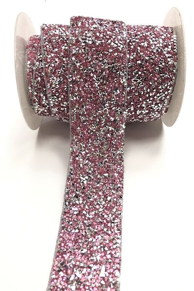 Hobigram Decorative Strip Pink Iron-On Adhesive Strip Applique 4 cm – Decorative Strip – Decorative Strip