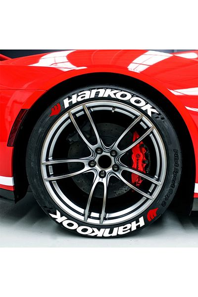 bombtire Hankook Rubber Letter 2.5 Cm Original Product 4 Pieces Auto Rubber Sticker White Cheek