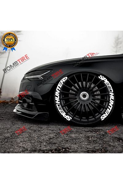 bombtire White Speedhunters 3d Tire Lettering 2.5 Cm Original Product 4 Pieces