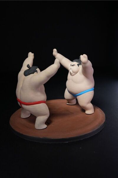 TuransoyCraft Sumo Peçetelik Sumo Güreşçileri Masaüstü Dekoratif Peçetelik