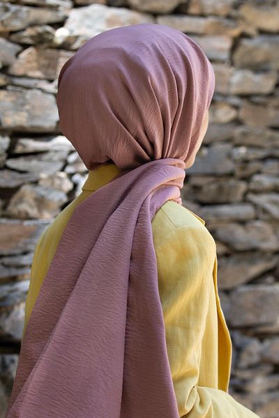 VİOLLA Γυναικείο βαμβακερό σάλι Cazz Dusty Rose