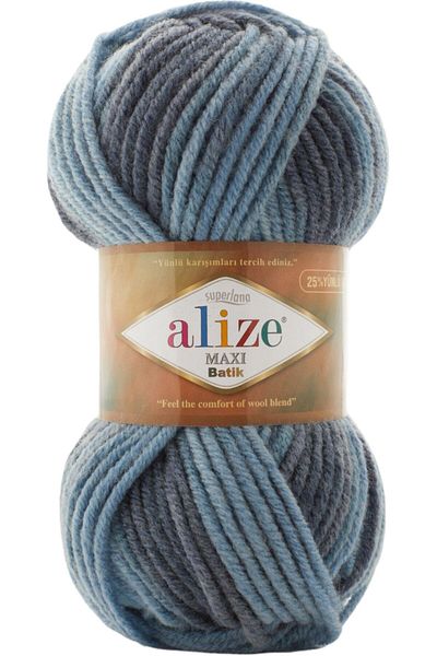 Alize 5 τμχ Superlana Maxi Tie Dye 7785 Χοντρό νήμα πλεξίματος στο χέρι Maxi γιλέκο Ζακέτα νήμα Κασκόλ Beanie νήμα πουλόβερ 7785