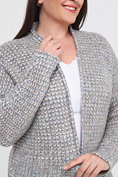 Laden Knitwear Large Size Oversize Woolen Soft Loose Women's Thick Cardigan