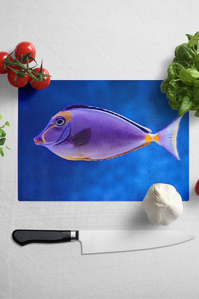 Postifull Cutting Board, Thick And Shatterproof Glass - Fish Theme - 21*30cm - Chopping Board, Kitchen Decor