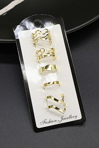 hbtasarim Ring Set Adjustable 5 Piece Ring Set