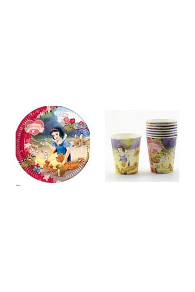 Deniz Parti Süsleri Cotton Princess Plate Cup Set for 16 People
