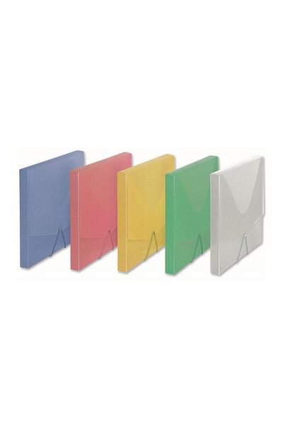Comix Elastic Box File Transparent Colors A4 A1260