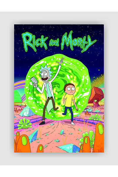fırsatlar diyarı Rick and Morty Dizi Duvar Posteri - Kalın Kağıt - Çerçevesiz