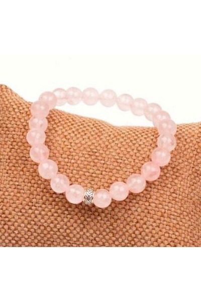 Doğal Taşlar Quartz Pink Bracelet