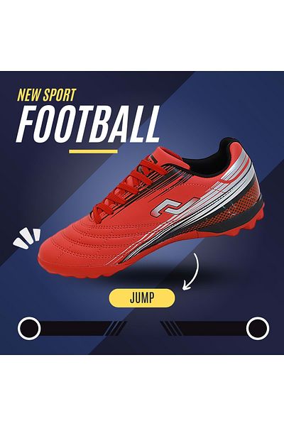 Jump 1742-29117 Astroturf Football Shoes RED