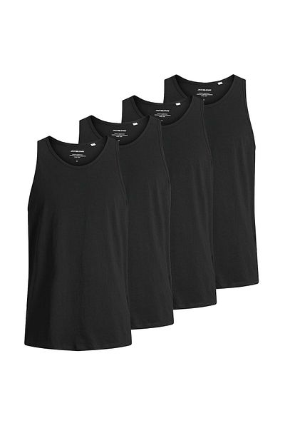 Jack & Jones JACK&JONES 4er-Pack Herren Tanktop – JACBASIC Plus Size Baumwolle Tanktop
