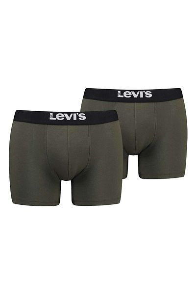 Levi's LEVI´S Herren Boxershorts, 4er Pack - Solid Basic Boxer Brief Organic, Logobund