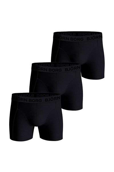 Björn Borg BJÖRN BORG Herren Boxershorts 3er Pack - Cotton Stretch Boxer, Logobund