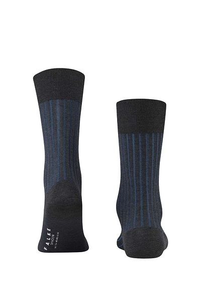 FALKE Herren Socken - Shadow, Strümpfe, Baumwolle, Logo, lang, einfarbig