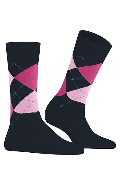 Burlington Damen Socken – Königin, Kurzstrümpfe, Baumwolle, Rautenmuster, Logo
