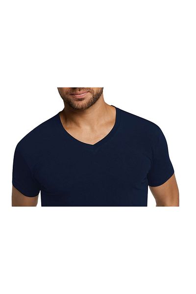 Bamboo Basics Herren T-Shirt VELO, 4er Pack - Unterhemd, V-Ausschnitt, Single Jersey